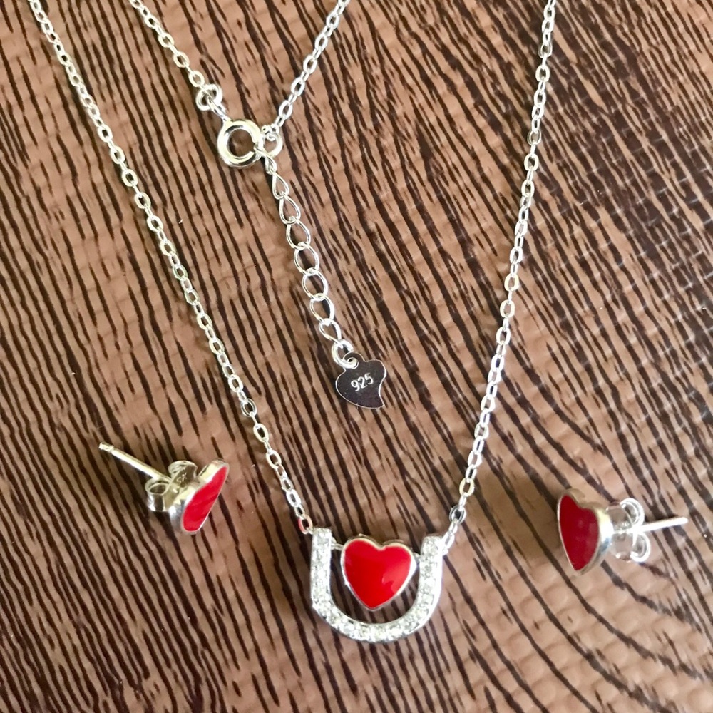 925 Sterling Silver Necklace and Earring Set